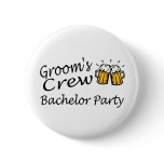 Grooms Crew (Beer Jugs) Button
