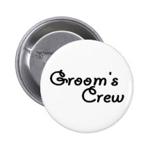 Groom's Crew (Blk) Buttons