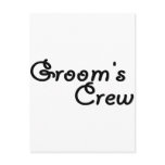 Groom's Crew (Blk) Post Card