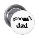 Groom's Dad Black Text Button