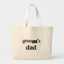 Groom's Dad Black Text Canvas Bag