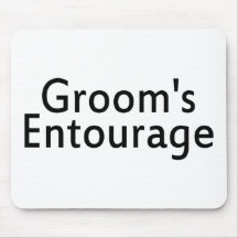Grooms Entourage Black Mousepads