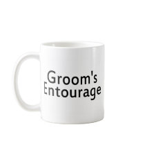 Grooms Entourage Black Mug