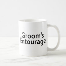 Grooms Entourage Black Mug