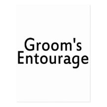 Grooms Entourage Black Post Card