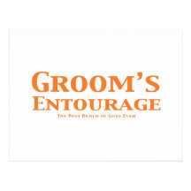 Groom's Entourage Gifts Post Card