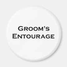 groom's entourage wedding gear magnets
