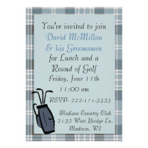 Groom's Golf Party Invitation