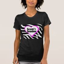 Grooms Grandma (Heart Zebra Print) t-shirts