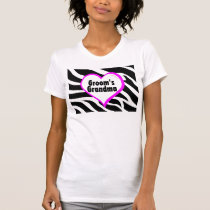 Grooms Grandma (Heart Zebra Print) t-shirts