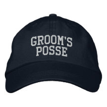 Groom's Posse Embroidered Ball Cap Embroidered Baseball Cap