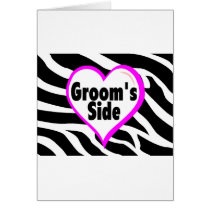 Grooms Side (Zebra Print) cards