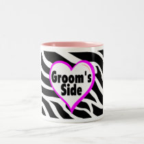 Grooms Side (Zebra Print) mugs