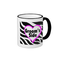 Grooms Side (Zebra Print) mugs