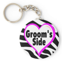 Grooms Side (Zebra Print) keychains