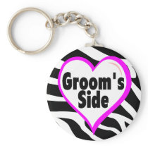 Grooms Side (Zebra Print) keychains