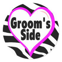 Grooms Side (Zebra Print) stickers