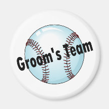 Groom's Team (Baseball) Refrigerator Magnets