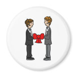 Grooms Tie the Knot magnets