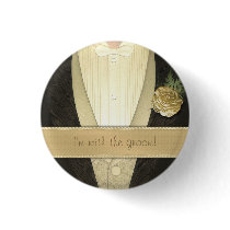 Grooms Tuxedo (Ivory) Custom Wedding Buttons