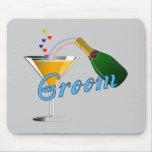 Grooms Wedding Champagne Toast Mousepads