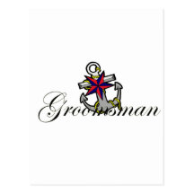 Groomsman Anchor Post Card