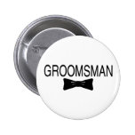 Groomsman Bowtie Pinback Button