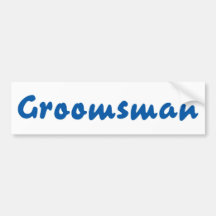 Groomsman Bumper Sticker