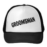 Groomsman Slanted Black Trucker Hats