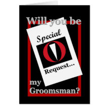 GROOMSMAN Wedding Invitation - Special Request Card