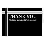 GROOMSMAN Wedding Thank You -Stripes Cards