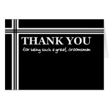 GROOMSMAN Wedding Thank You -Stripes Cards