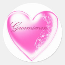 Groomsmen Round Stickers