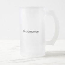 Groomsmen stein frosted beer mug