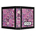 Grooviest 2"Retro Pink Floral Recipe / Photo Album Vinyl Binders