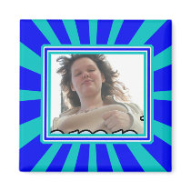 Groovy 1970's Retro Photo Frame Fridge Magnets