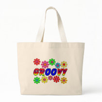 Groovy 70's Retro Flower Power Gifts Tote Bag