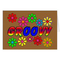 Groovy 70's Retro Flower Power Gifts Cards