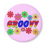Groovy 70's Retro Flower Power Gifts Fridge Magnets