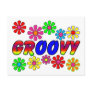 Groovy 70's Retro Flower Power Gifts Postcards
