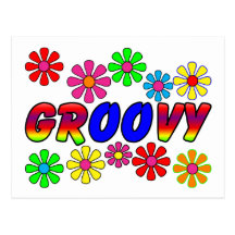 Groovy 70's Retro Flower Power Gifts Postcards