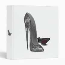 Groovy Black Stiletto Shoes Binder