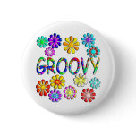 Groovy Pinback Button