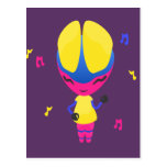 Groovy CMYK Robot Postcard