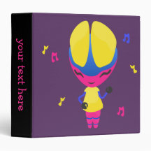 Groovy CMYK Robot Vinyl Binders