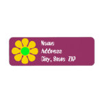 Groovy Flower Address Labels