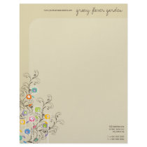 Groovy Flower Garden Business Letterhead Template