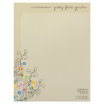Groovy Flower Garden Business Letterhead Template