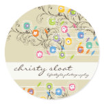 Groovy Flower Garden Custom CD Label Sticker