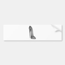 Groovy High Heel Stiletto Shoe Art Gifts Bumper Sticker